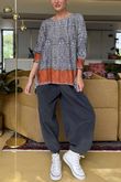 Made in Italy Cooper Needlecord Shelby Cocoon Pant Charcoal